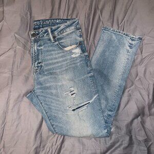 American Eagle Airflex+ distressed & repaired Athletic Skinny Jean. Size 32x30